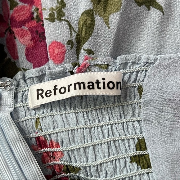 Reformation Shelby Floral Midi Dress in Giulia Sz 0 - Picture 10 of 11